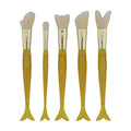 5 in 1 Makeup art brush set with marmaid theme handle