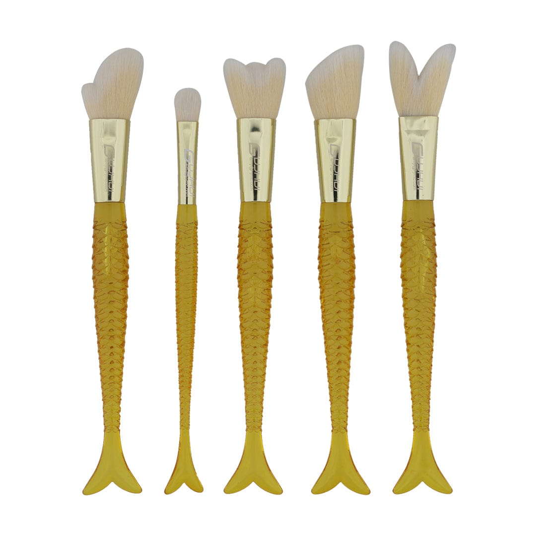 5 in 1 Makeup art brush set with marmaid theme handle