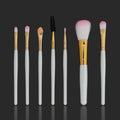 7 in 1  Makeup Art Brush Set With White Handle