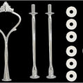 3 Tier Cake Stand Silver Crown Metal Fittings