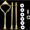 3 Tier Cake Stand Gold Crown Metal Fittings