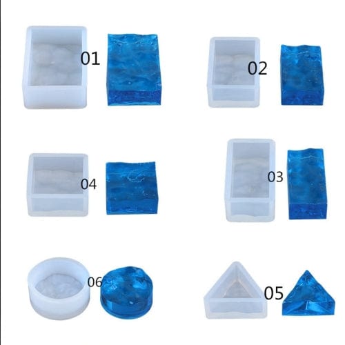 6 In 1 Uneven Surface Pendant Jewellery Set Mould