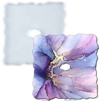 Square Agate With Centre Hole Coaster Mould (Quit)