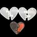 2 In 1 Puzzle Heart Pendant Jewellery Mould (Broken Heart)