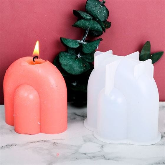 2  Step Half Oval Candle Mould