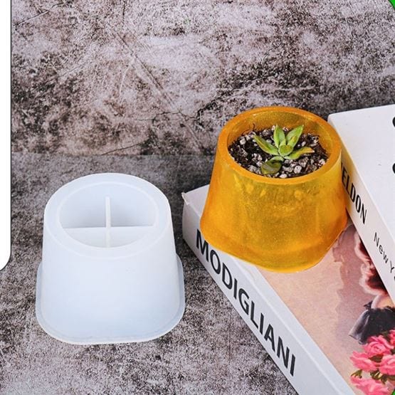 Square Base Round Mouth Planter And Pen Stand Mould