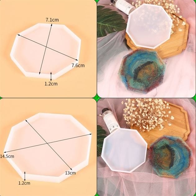 2 In 1 Octagon Coaster Mould