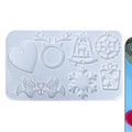 7 Cavity Christmas Decoration Hanging, Pendant Jewellery & Keychain Mould