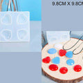 4 Cavity Mix Heart Pendant Jewellery & Keychain Mould