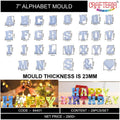 7" Monogram Abcd Alphabet Mould