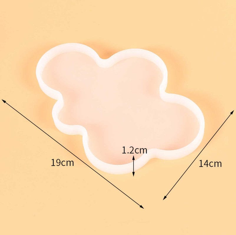 19 X 14 X 1.2 Large Cloud Tray & Coaster Mould