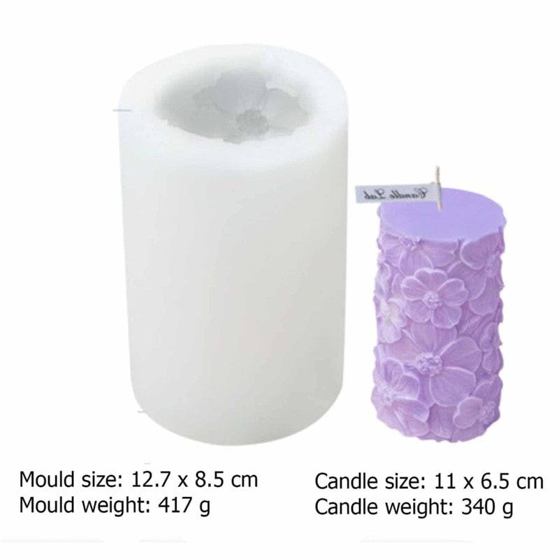 3D 5 Kali Mix Size Flower Tower Candle Mould