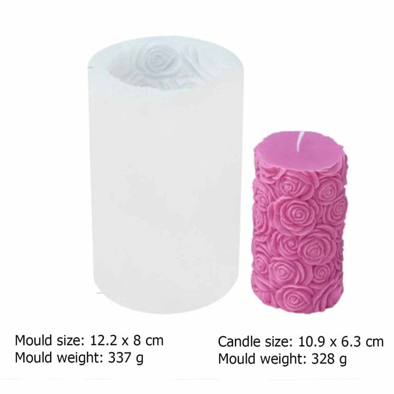 3D Rose Casting Tower Candle Mould