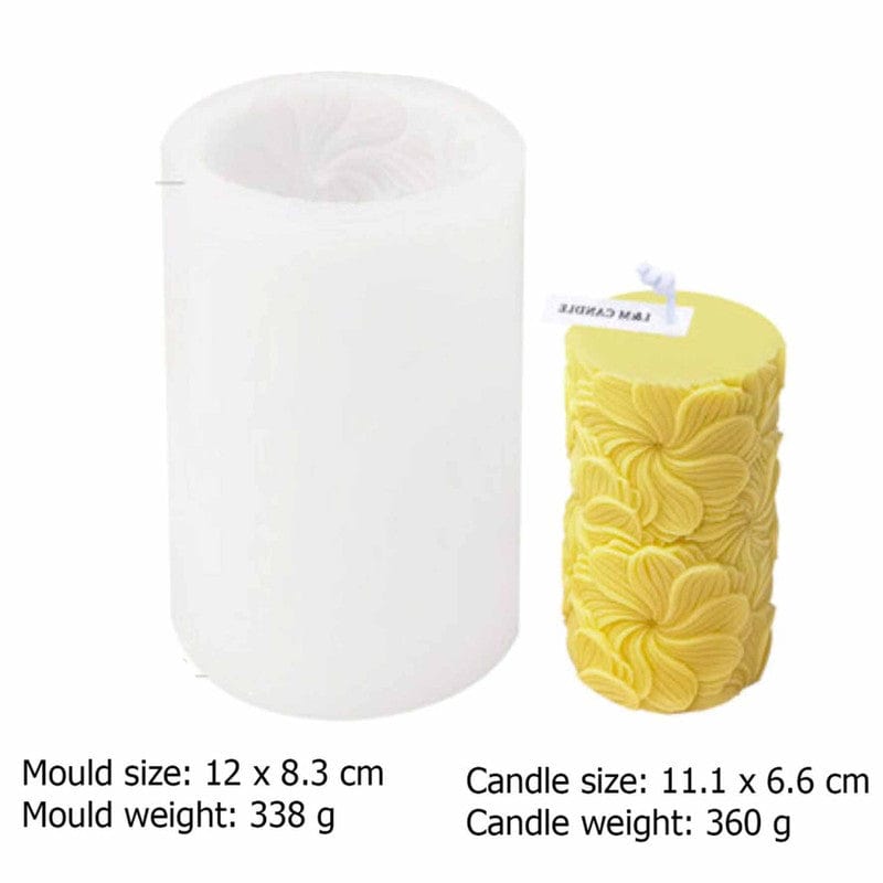 3D Swirl Flower Tower Candle Mould