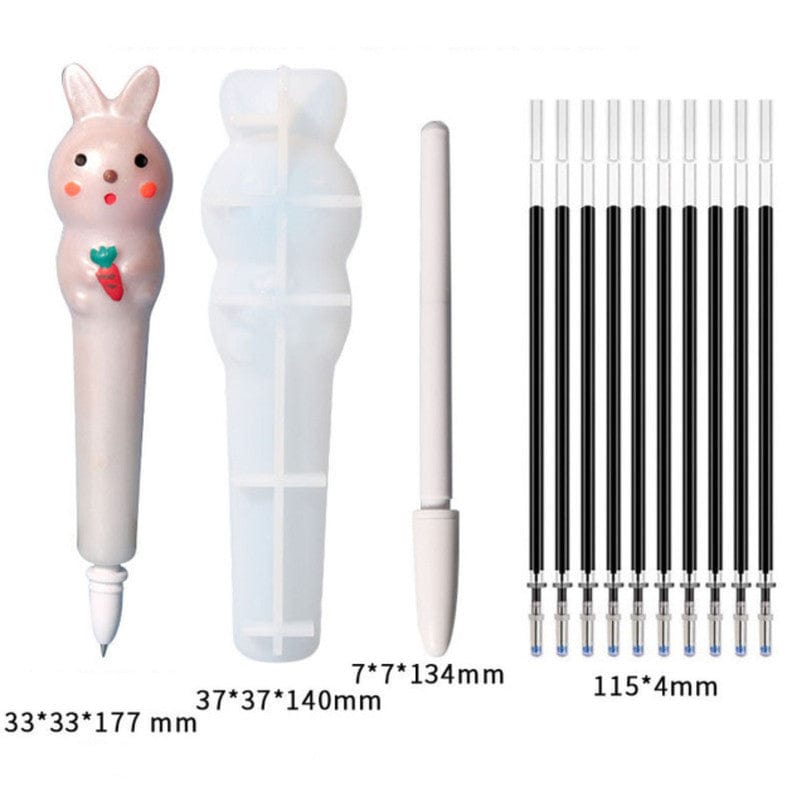 Rabbit Pen Mould + 1 Refill Cover + 10 Refill Mould