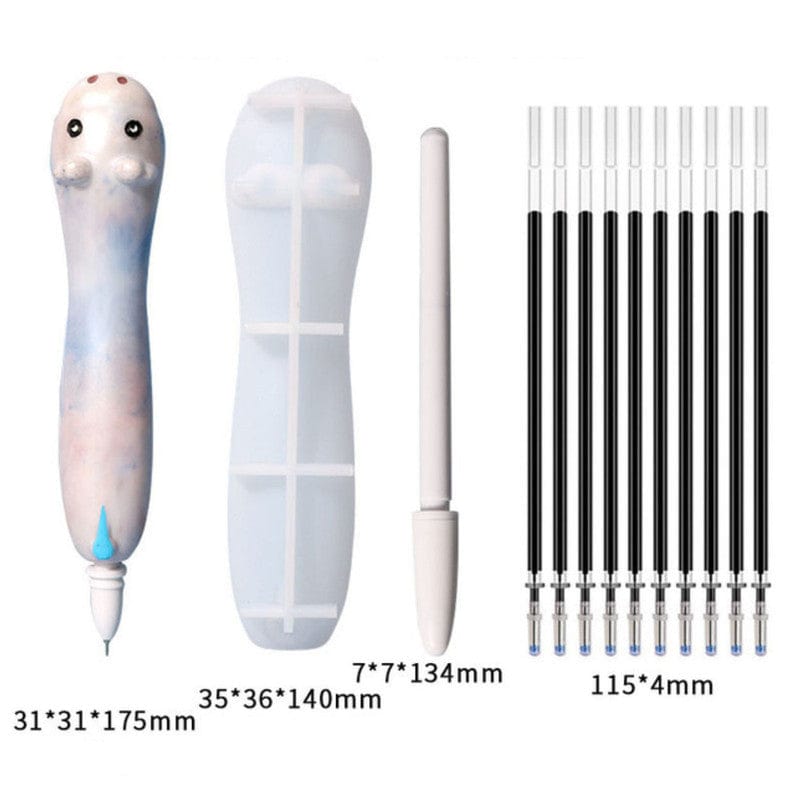 Hippo Pen Mould + 1 Refill Cover + 10 Refill Mould