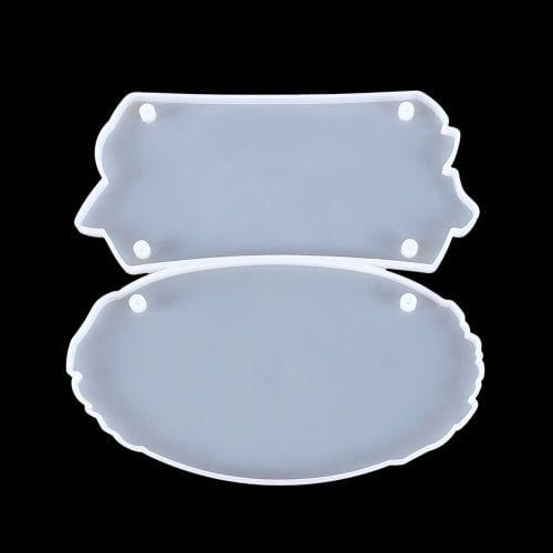 2 Cavity Rectangle Agate Theme Name Plate