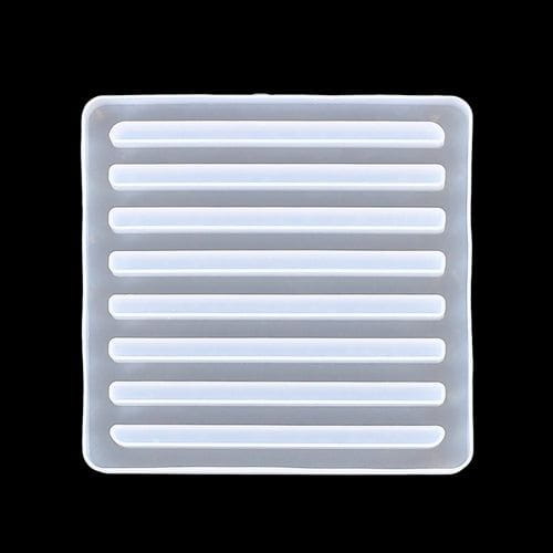 Square Striped Coaster Mould