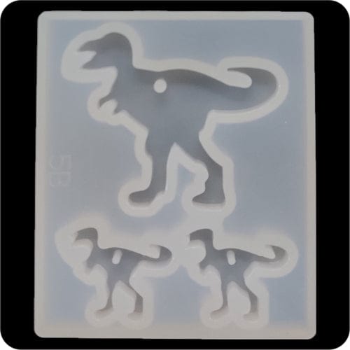3 Cavity Dinosaur Keychain & Christmas Mould
