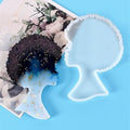 Lady Face With Curly Hair Coaster Mould