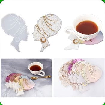 African Lady Face Coaster Mould
