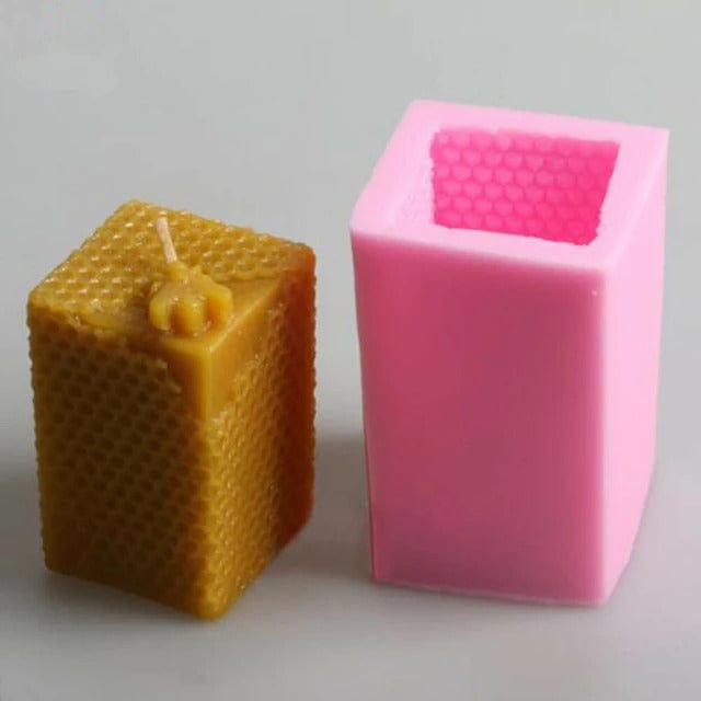 Square Bee Honeycomb Candle Mould