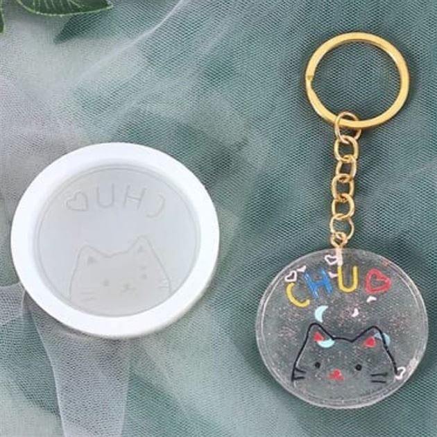 Chu Cat Figure Round Shape Keychain  Mould