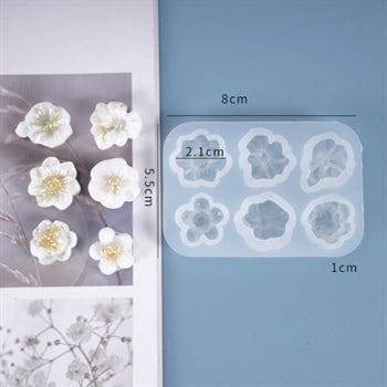 6 In 1 3D Flower Mould