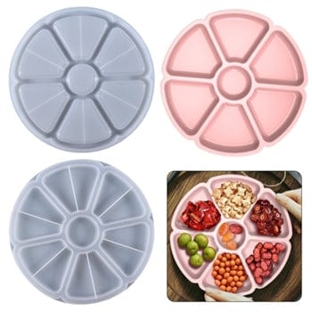 7 Partition Round Mukhwas Tray Mould