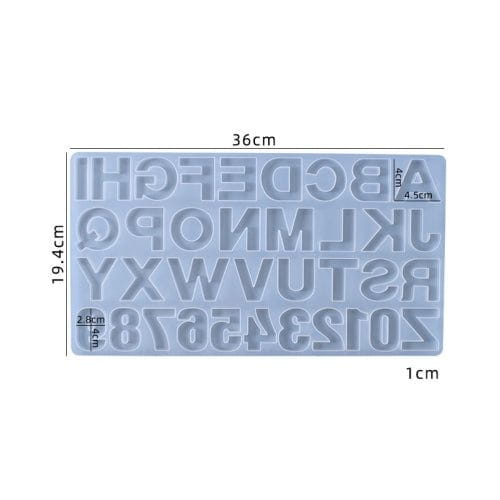 Back Pouring Alphabet Without Hole Mould