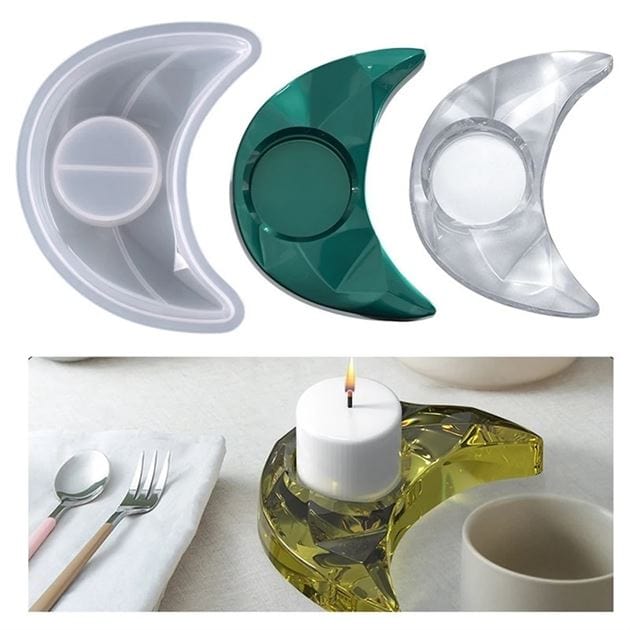 Moon Tea Light Candle Holder Mould