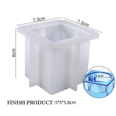 Medium Square Tea Light Candle Holder Mould
