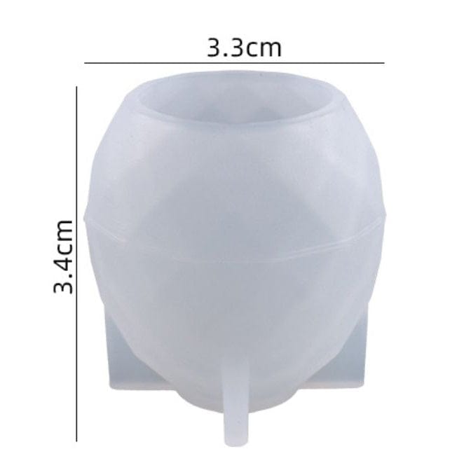 Diamond Cut Knob, Paper Weight & Candle D02 Mould