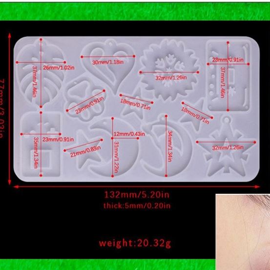 12 Cavity Keychain Mould