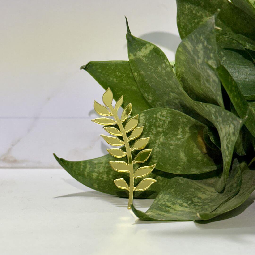 Fancy Leaf Acrylic Mirror