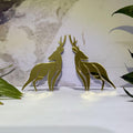 Fancy Golden Deer Right Acrylic Mirror