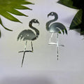 Fancy Silver Flamingo Acrylic Mirror