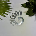 Fancy Silver Curve Peacock Acrylic Mirror