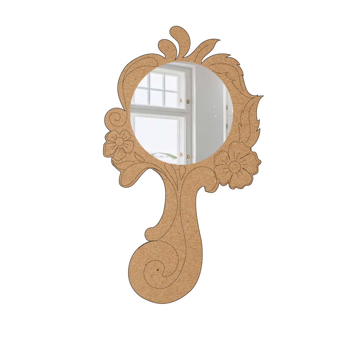 Flower And Leaf Hand Mirror