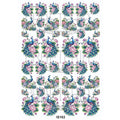 Peacocks Surrounded By Lotus Flowers Designs Insert Sheet (Transparent Sheet) IS162