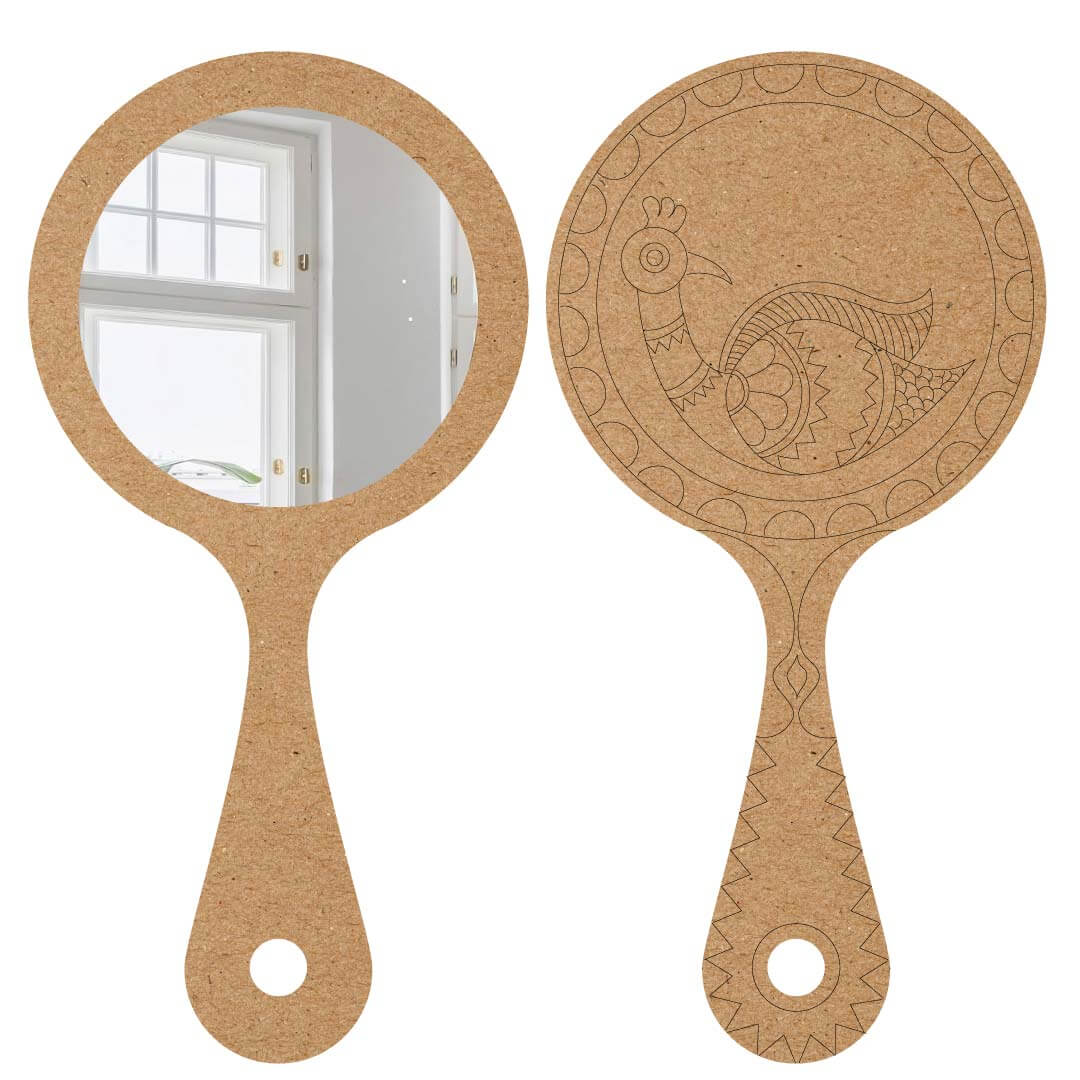 Madhubani Hand Mirror