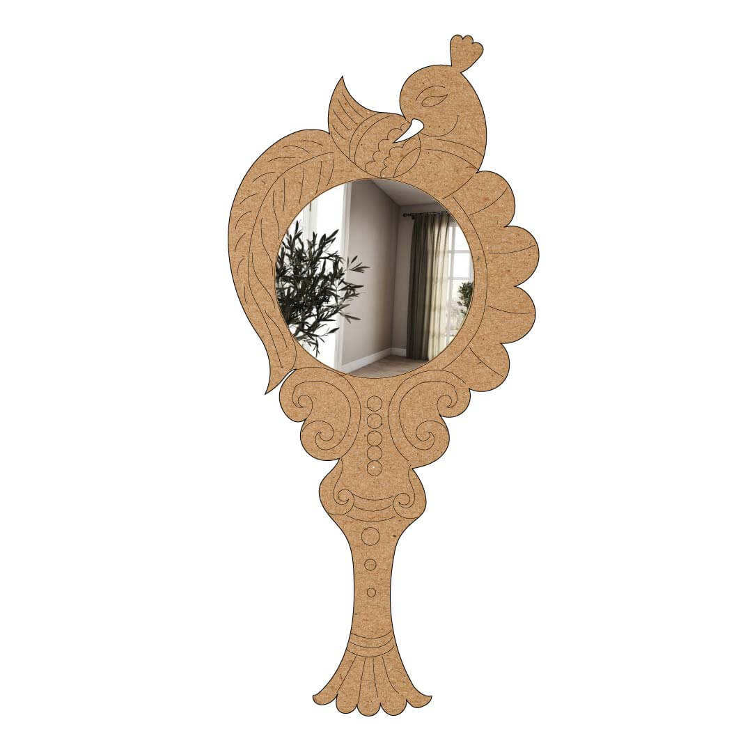 Peacock Shape Hand Mirror