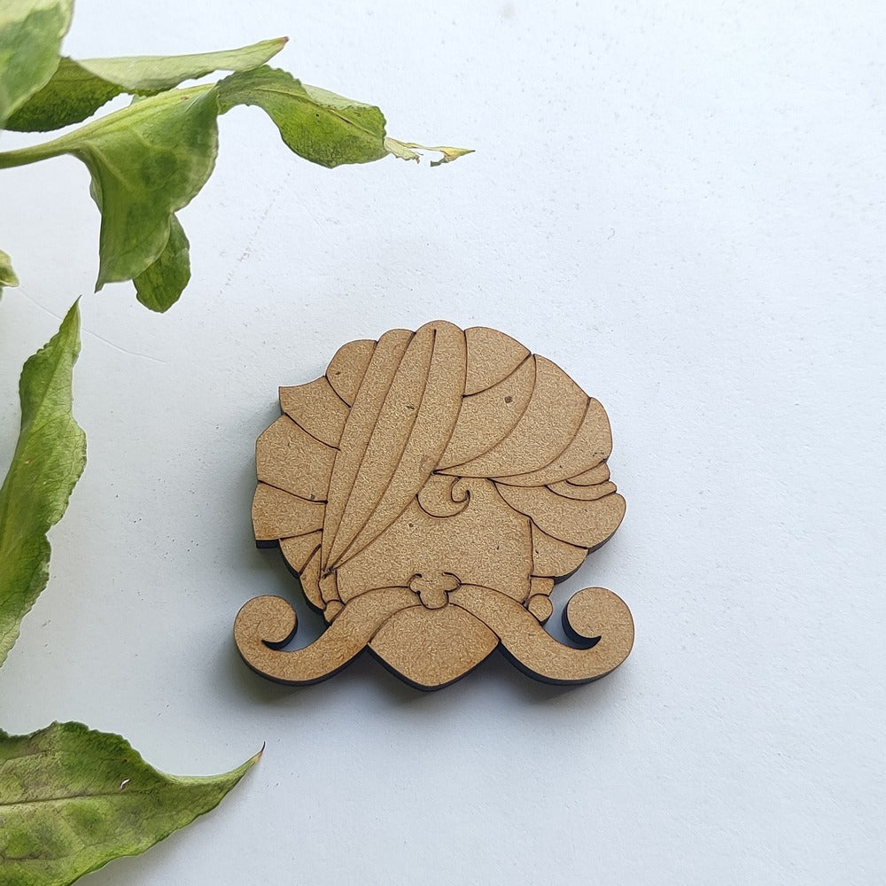 Rajasthani Moustache Wooden Cutout