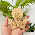 Wooden Vanakkam Cutout – Traditional Kerala Kathakali Art