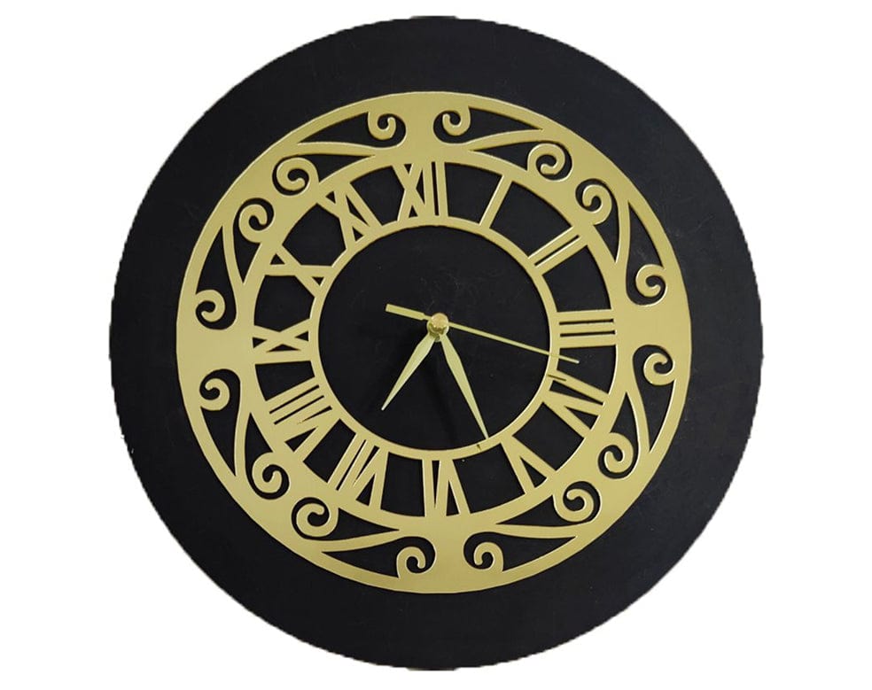 Gold Clock Acrylic Cutout 025