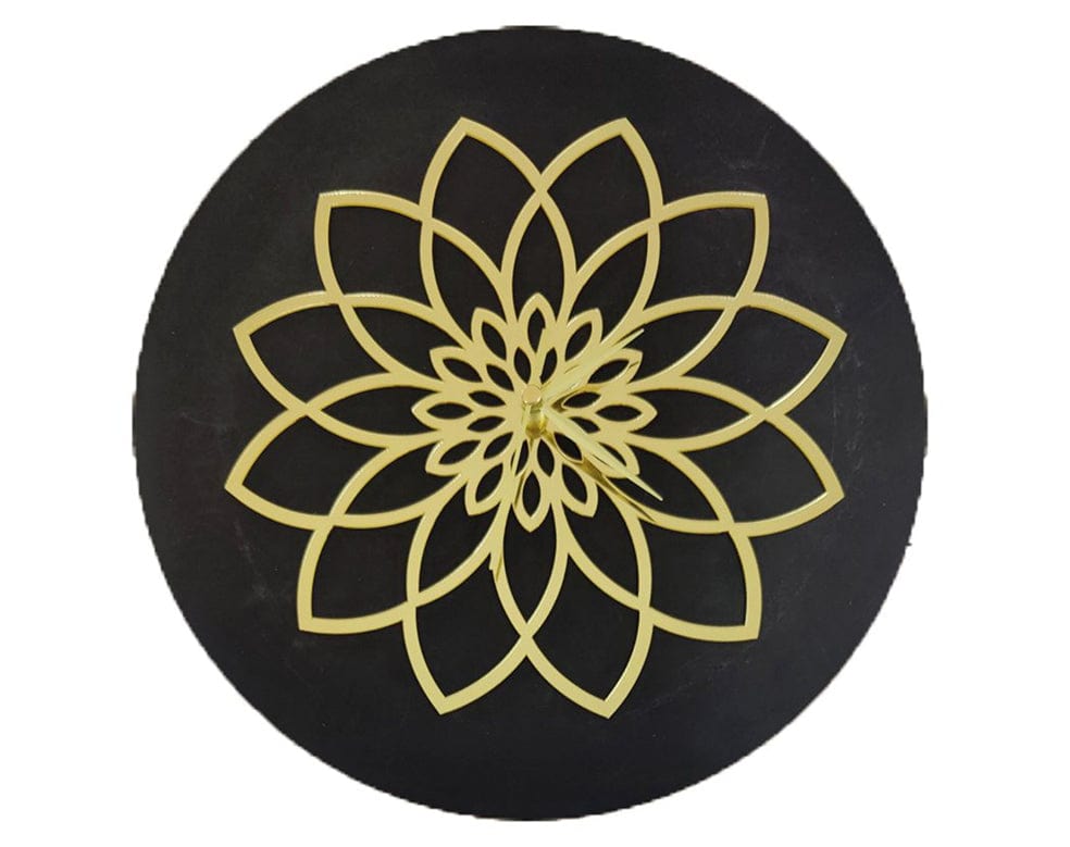 Gold Clock Acrylic Cutout 026