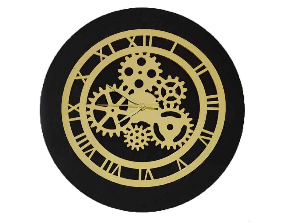 Gold Clock Acrylic Cutout 029