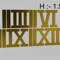 1.5" Gold 4 Num & 8 Sticks Acrylic Cutout