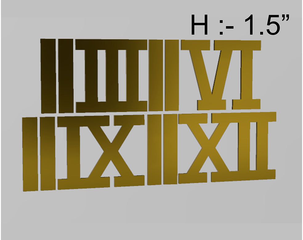 1.5" Gold 4 Num & 8 Sticks Acrylic Cutout