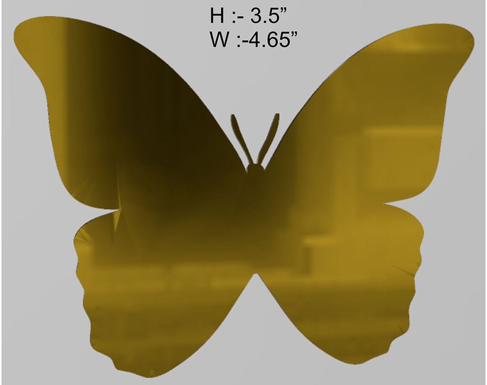Butterfly 3.5" (2Pcs/Pkt) Acrylic Cutout